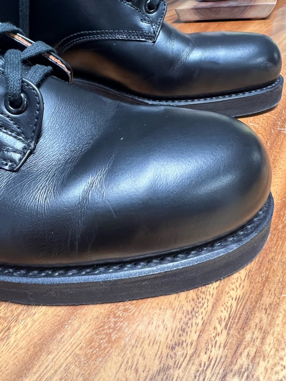 Biltrite Vintage Black Military Army Combat Boots Steel Toe - Picture 12 of 14